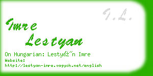 imre lestyan business card